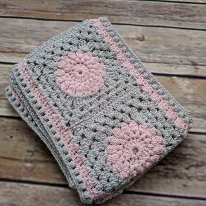 Bamboo Scarf Square Flower Pattern